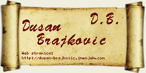 Dušan Brajković vizit kartica